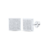 1/2 CTW DIA P3 MICRO-PAVE SQUARE EARRINGS